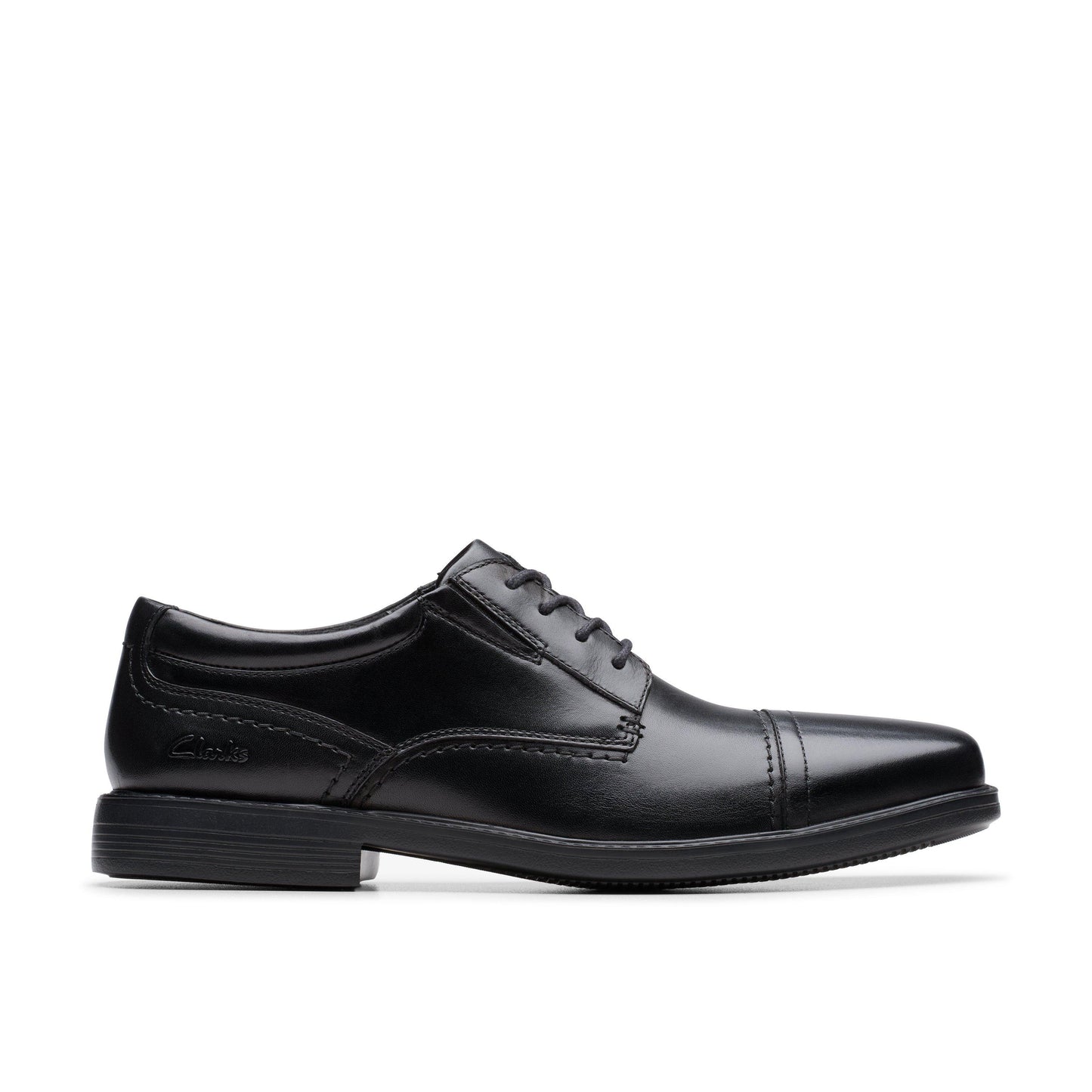 Men's | Clarks | 26182014 | Dresslite Cap | Black Leather
