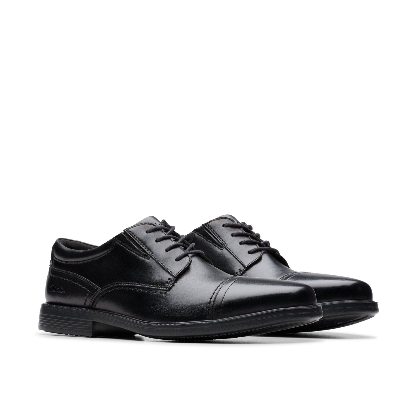 Men's | Clarks | 26182014 | Dresslite Cap | Black Leather