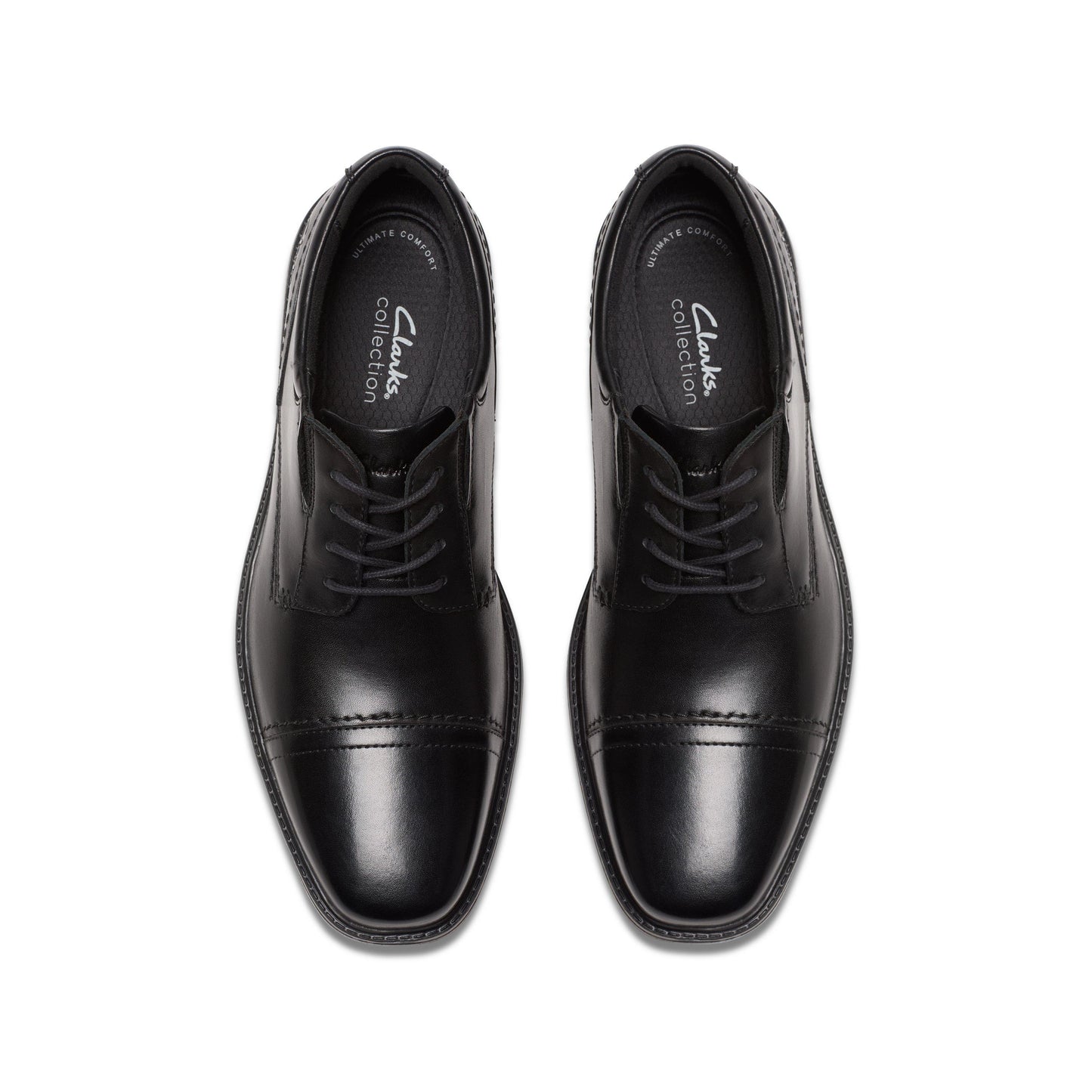 Men's | Clarks | 26182014 | Dresslite Cap | Black Leather