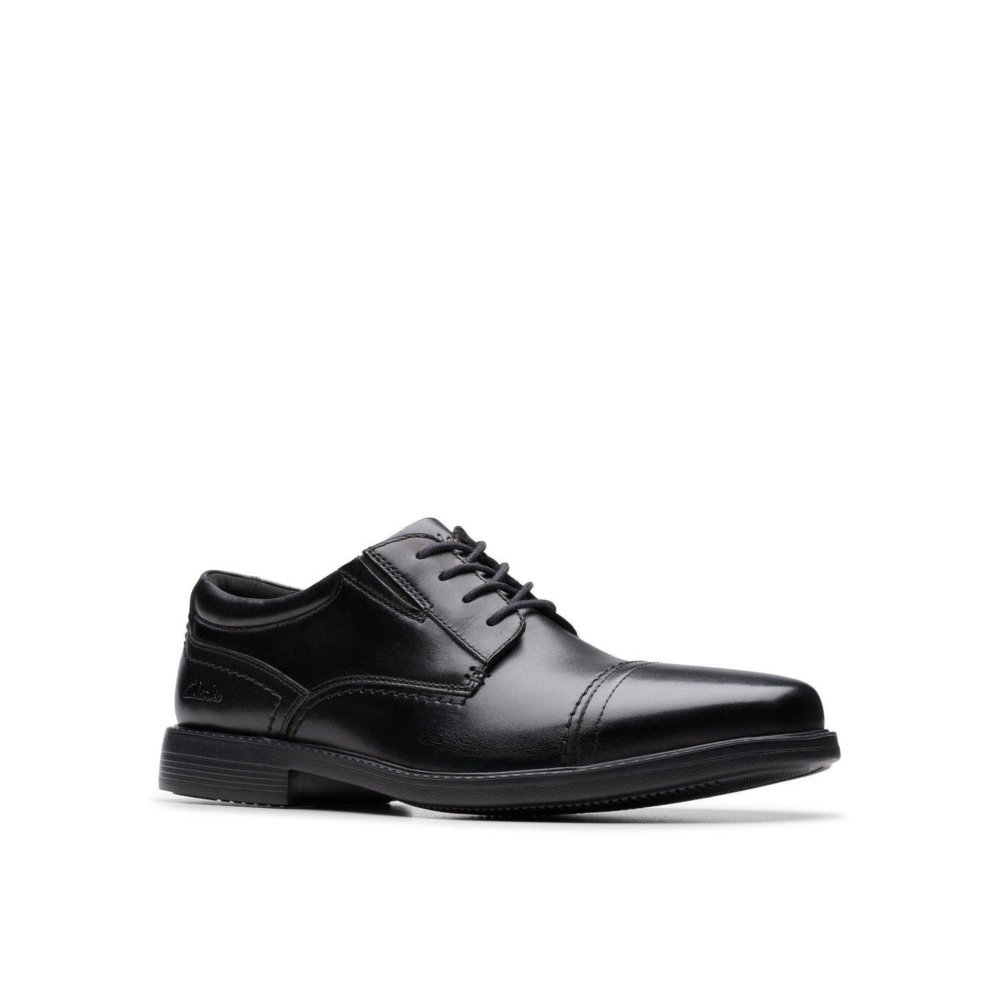 Men's | Clarks | 26182014 | Dresslite Cap | Black Leather