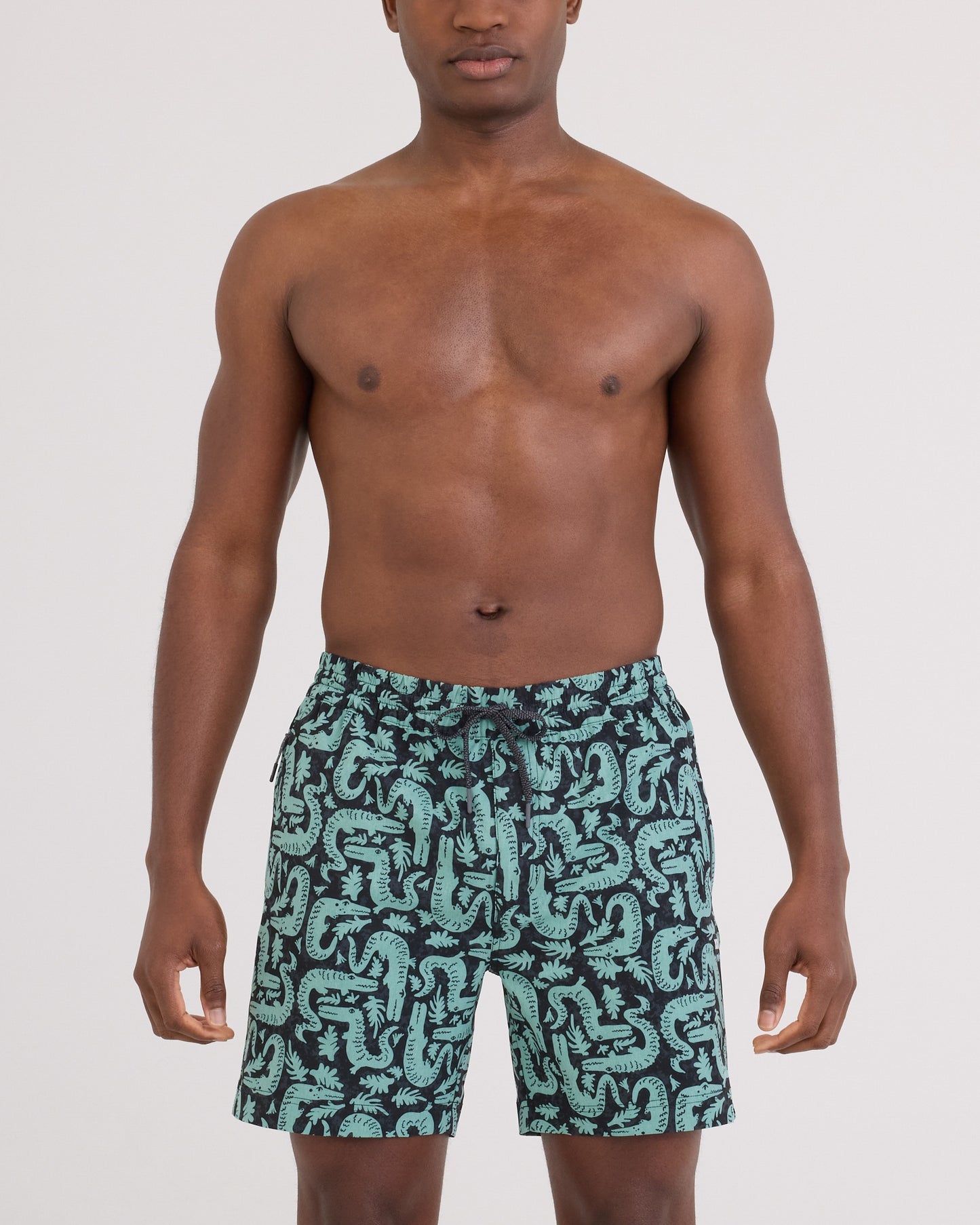 Men's | Saxx | 26S13B6 | SEA TO SHORE 2N1 VOLLEY SHORT 6" | Croc Rock / Ebony