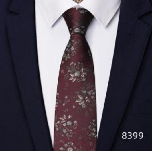 Men's | H. R. Lash Tie | 8399 | Burgundy Flower