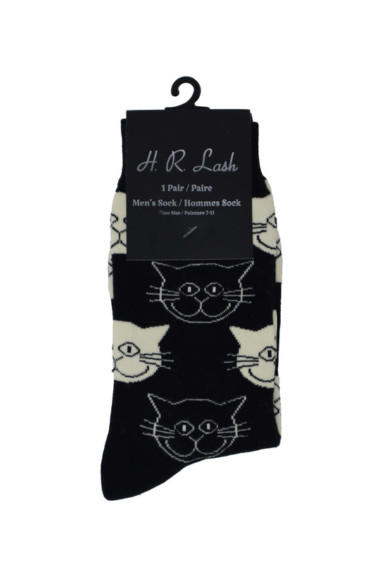H.R. Lash | FS187 | Fun Socks | Black Cat