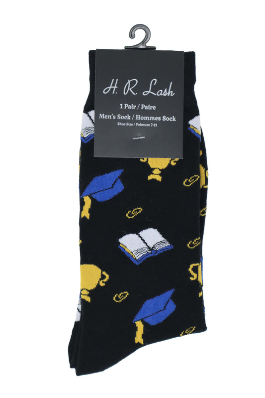 H.R. Lash | FS013 | Fun Socks | Graduation / Black