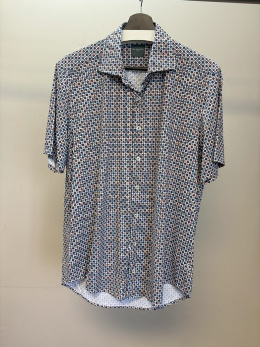 Men's | Leo Chevalier | 624333 | Stretch Knit S/S Shirt | Multi White