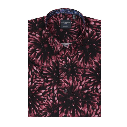 Men's | Leo Chevalier | 624361 | HBD S/S Non-Iron Sport Shirt | Red