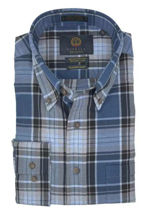 Men's | Viyella | 655437-1298| Sport Shirt | Denim Blue
