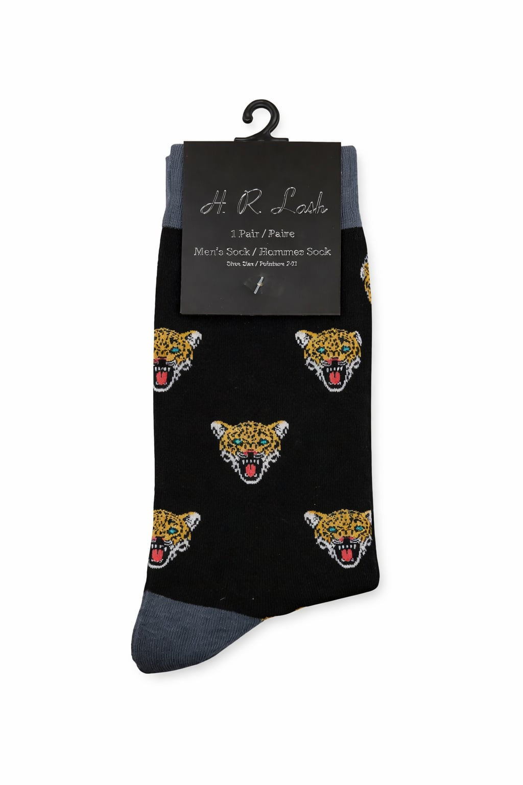 H.R. Lash | FS42 | Fun Socks | Leopard Head