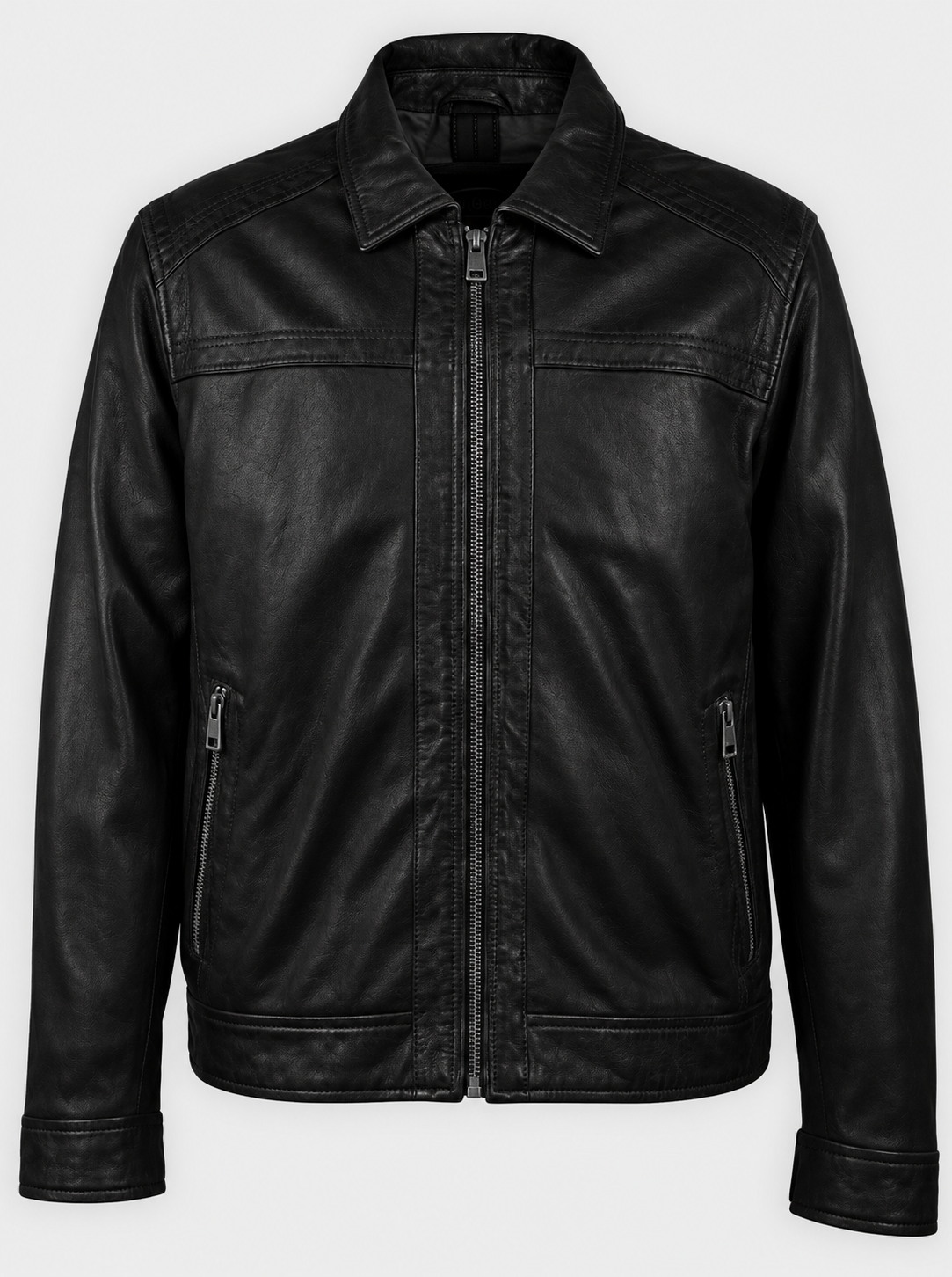 Men's | Plonge | 40521 | Leather Bomber Jacket | Black