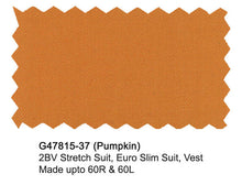 Load image into Gallery viewer, Men&#39;s | Giorgio Fiorelli | G47815-37 | 2 Button Side Vented Poly-Rayon Suit | Pumpkin
