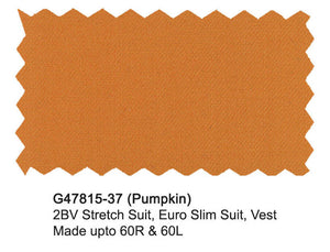 Men's | Giorgio Fiorelli | G47815-37 | 2 Button Side Vented Poly-Rayon Suit | Pumpkin