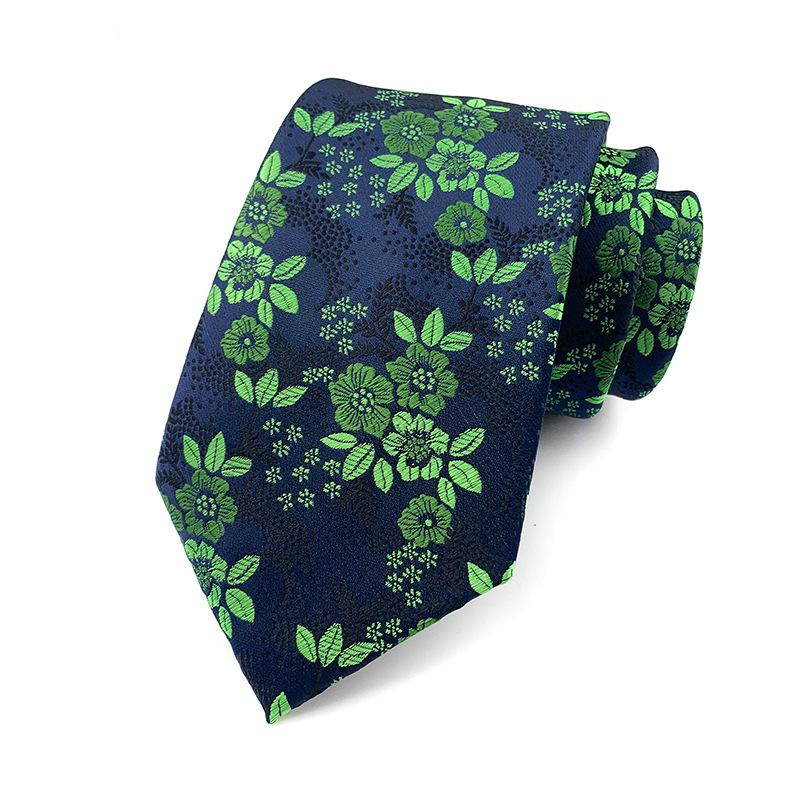 Men's | H. R. Lash Tie | B20 | Navy/Green Flower