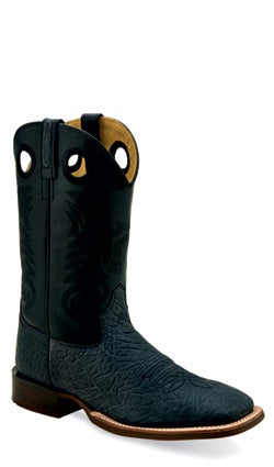 Men's | Old West | BSM1898 | Broad Square Toe Pull-On Embroidered Cowboy Boot | Black