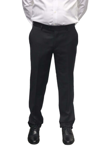 MANTONI | M40901-1 | SLIM No Pleat Wool Suit Pant | Black