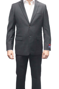 MANTONI | M46306-3 | 2 Button Side Vented Wool Suit Jacket | Charcoal