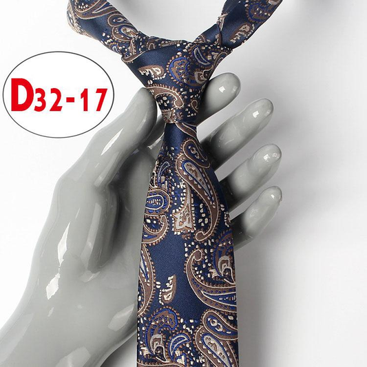 Men's | H. R. Lash Tie | D32-17 | Navy/Bronze Paisley