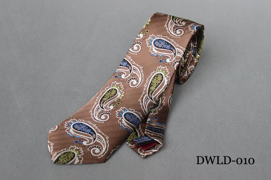 Men's | H. R. Lash Tie | DWLD-010 | Light Brown Paisley