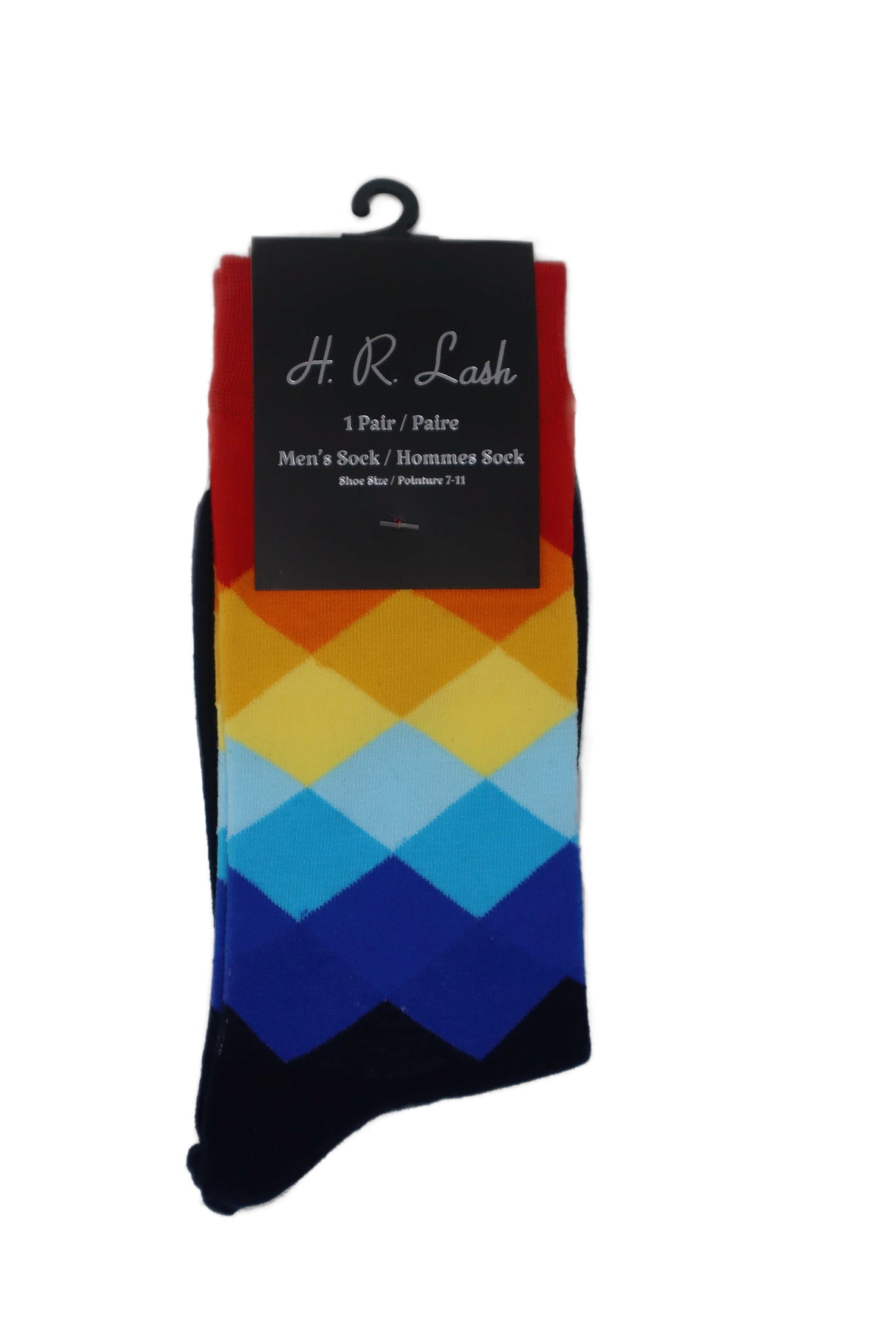 H. R. Lash | FS139 | Fun Socks | Multi Argyle/Navy