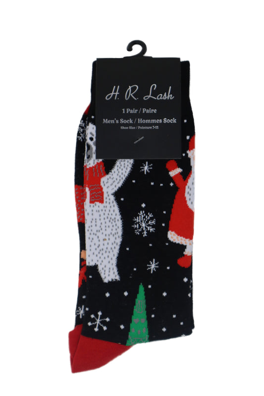 H. R. Lash | FS232 | Fun Socks | Christmas Bear/Santa