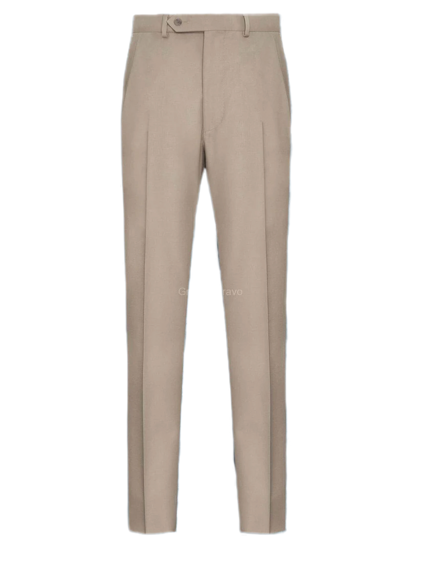 Men's | Giorgio Fiorelli | G47815-4A | No Pleat Poly-Rayon Suit Pant | New Biege