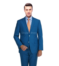 Load image into Gallery viewer, Men&#39;s | Giorgio Fiorelli | G47815-50 | 2 Button Side Vented Poly-Rayon Suit | Teal