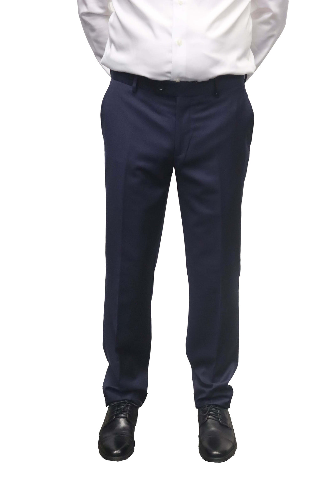 MANTONI | M4091-2B | SLIM No Pleat Wool Suit Pant | New Navy