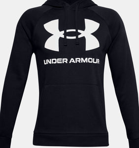 Men's | Under Armour | 1357093-001 | Rival Fleece Big Logo Hoodie | Black / Onyx White