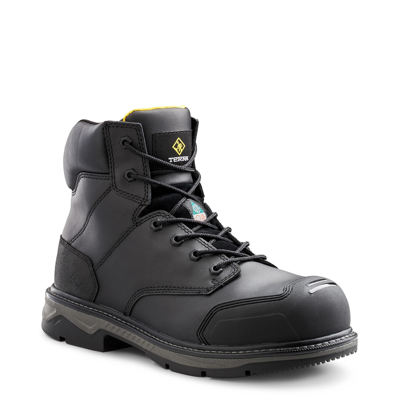 Unisex | Terra | TR0A4NS6BLK | Patton 6" Aluminum Toe Safety Work Boot | Black