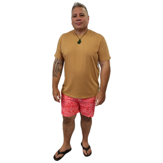 Men's | Saxx | SXTS82 | Drop Temp Cooling Cotton Crew Neck Short Sleeve | Butterscotch