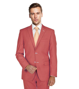 Men's | Giorgio Fiorelli | G47815-30 | 2 Button Side Vented Poly-Rayon Suit | Rose
