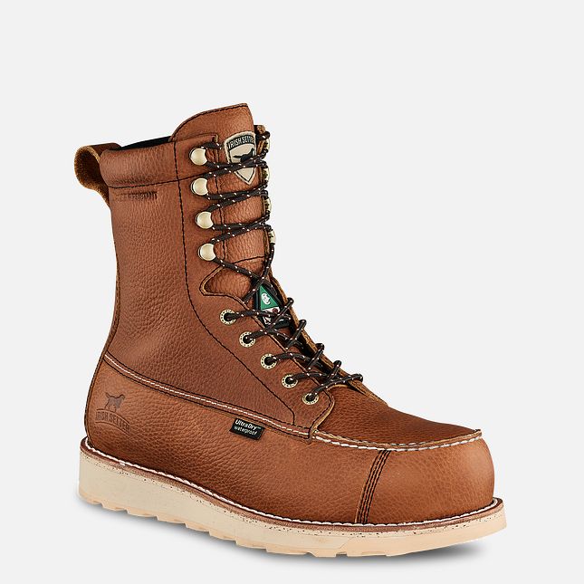 Men's | Irish Setter | 83856 | Wingshooter 8" Work Boot | Amber Leather