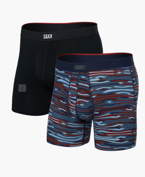 Men's | Saxx | SXPP2VX | 2 Pack | Vibe Xtra Soft Comfort Boxer | Rough Terrain/Black