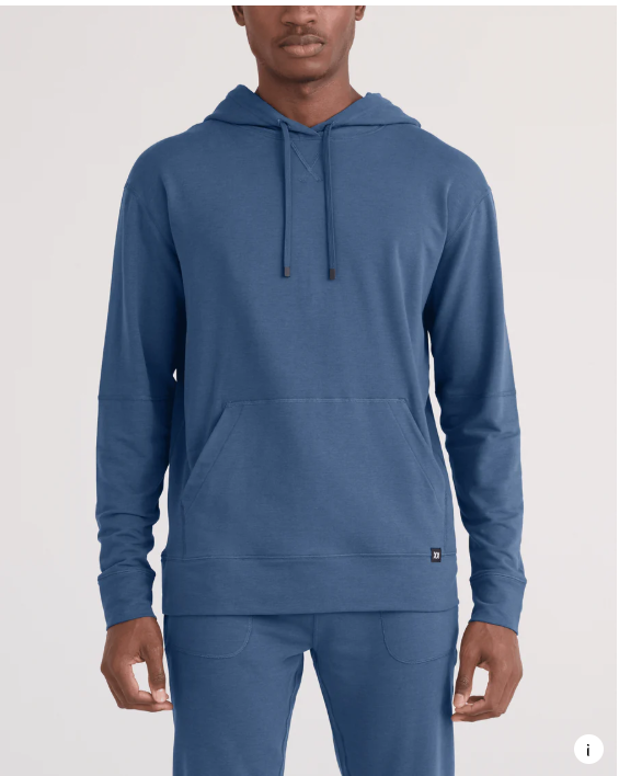 Men's | Saxx | SXLH37 | 3six Five Lounge Hoodie | Washed Indigo