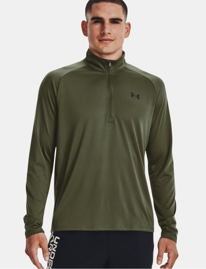 Men's | Under Armour | 1328495-392 | Tech 1/2 Zip | Marine OD Green / Black