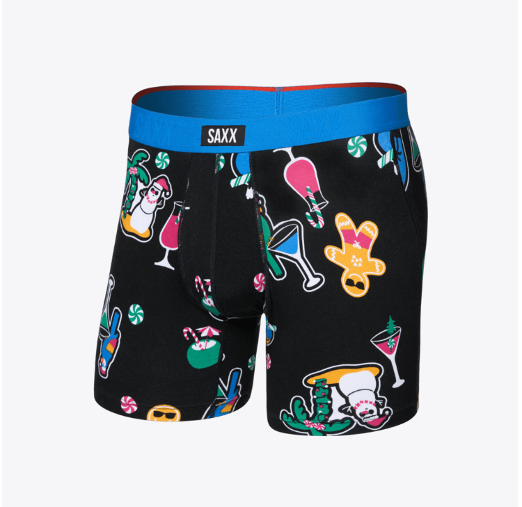 Men's | Saxx | SXVX24F | Vibe Xtra Soft Comfort Boxer Brief Fly | Island Holiday / Black