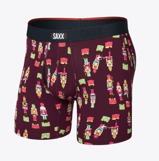 Men's | Saxx | SXVX24F | Vibe Xtra Soft Comfort Boxer Brief Fly | Nutcracker 25 / Maroon