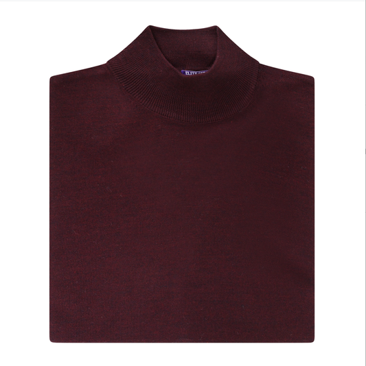 Men's | Elite Serica | ESW100M | Mock Neck Sweater | Burgundy