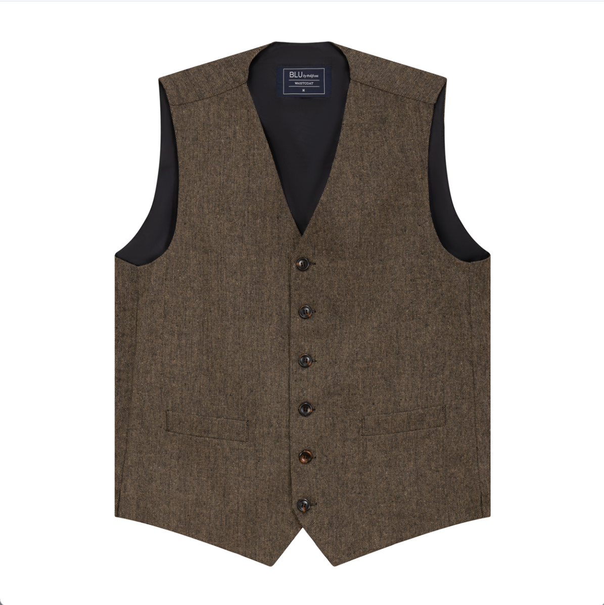 Men's | BLU By Polifroni | VST201 | 50% Wool 50% Silk Vest | Light Brown
