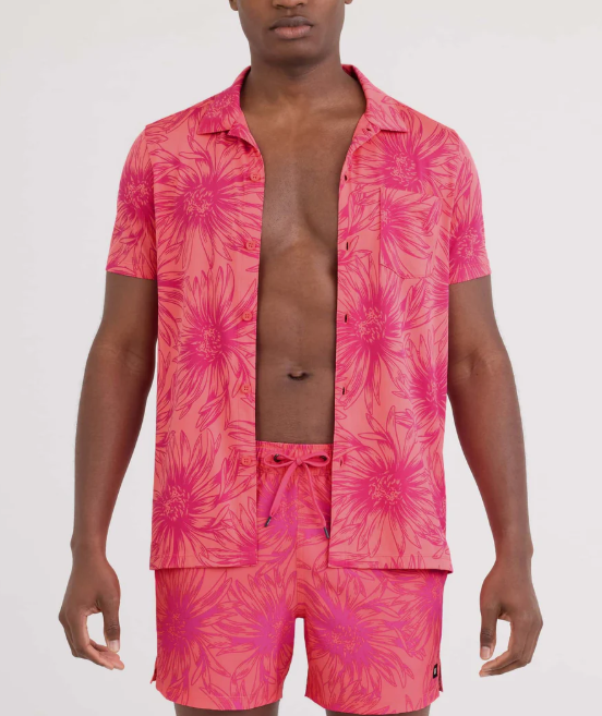 Men's | Saxx | SXRP40 | DropTemp® Dry Performance Resort Polo |  Big Daisy / Gumball