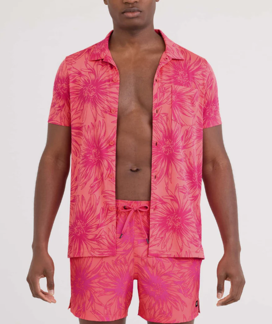 Men's | Saxx | SXRP40 | DropTemp® Dry Performance Resort Polo |  Big Daisy / Gumball