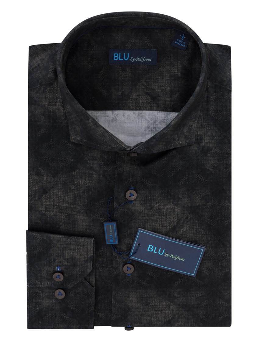 Men's | BLU By Polifroni | B-2552253 | Prado Sport Shirt | Black
