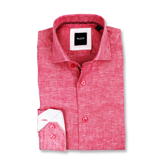 Men's | Elite | ESP-600 | 100% Cotton Sport Shirt | Pink
