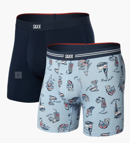 Men's | Saxx | SXPP2VX | 2 Pack | Vibe Xtra Soft Comfort Boxer | High Brow Low Life / Navy