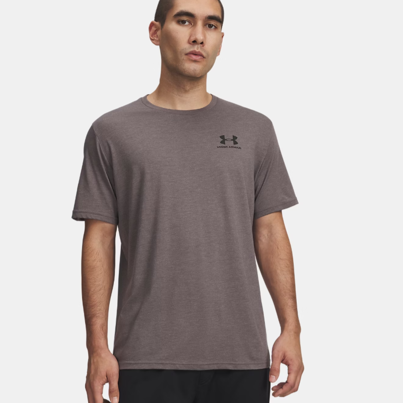 Men's | Under Armour | 1326799-019 | Left Chest Logo Short Sleeve | Charcoal Medium Heather / Black
