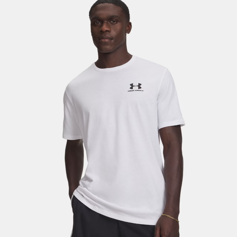 Men's | Under Armour | 1326799-100 | Left Chest Logo Men's Short Sleeve | White / Black