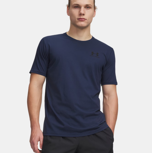 Men's | Under Armour | 1326799-408 | Left Chest Logo Short Sleeve | Academy / Black