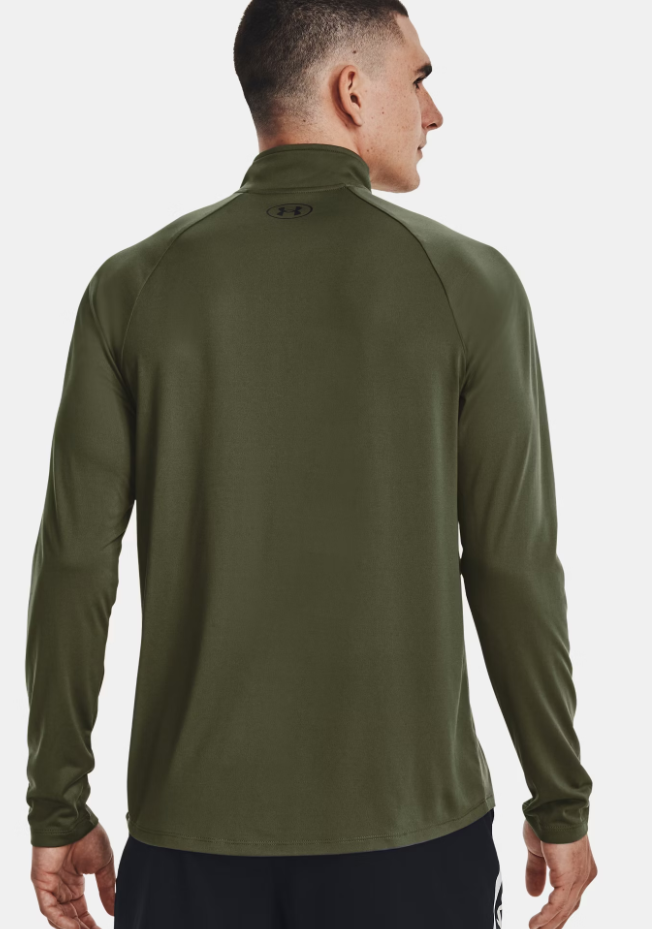 Men's | Under Armour | 1328495-392 | Tech 1/2 Zip | Marine OD Green / Black