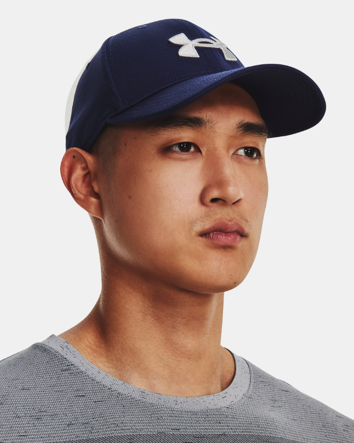 Men's | Under Armour | 1376701-410 | Blitzing Low Adjustable Cap | Midnight Navy/Mod Grey