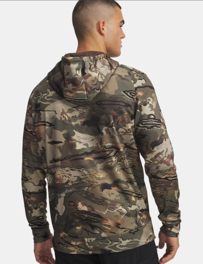 Men's | Under Armour | 6004150-301 | Expanse Armour Fleece® Camo Hoodie | Forest Green / UA Forest All Season Camo / Surplus Orange