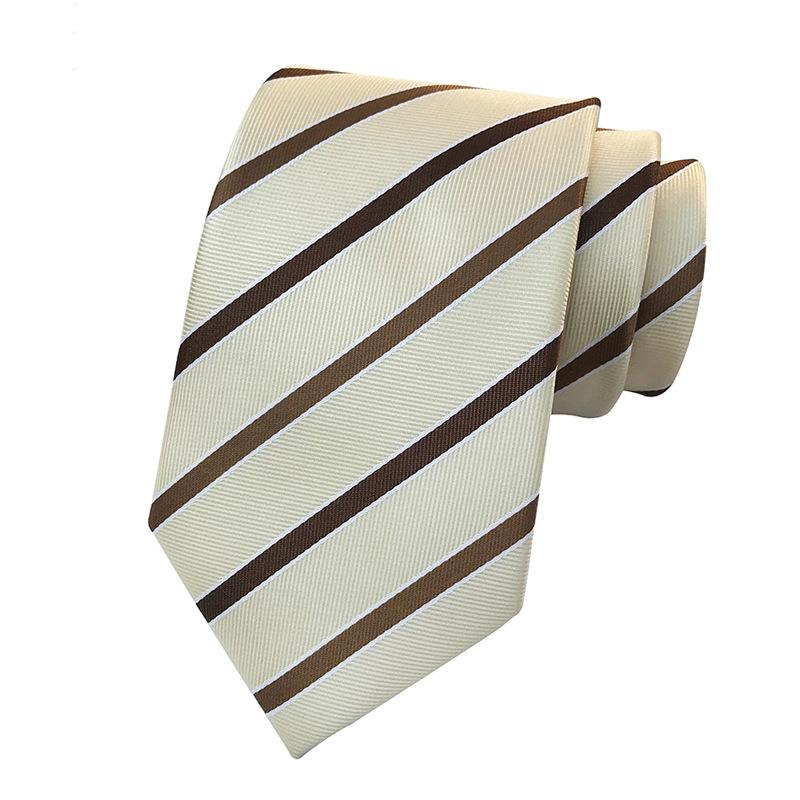 Men's | H. R. Lash Tie | TT-10 | Beige /Brown Stripe